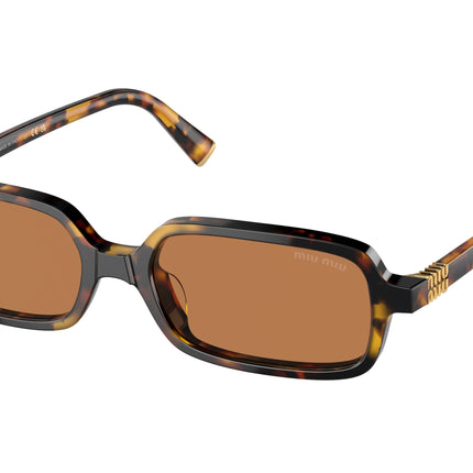 Miu Miu MU11ZS Rectangle Sunglasses  VAU2Z1-Honey Havana 51-140-16 - Color Map Tortoise
