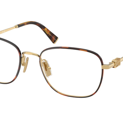 Miu Miu MU50WV Square Eyeglasses  14U1O1-Havana Honey 53-140-19 - Color Map Tortoise