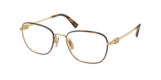 Miu Miu MU50WV Square Eyeglasses  14U1O1-Havana Honey 53-140-19 - Color Map Tortoise