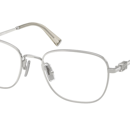 Miu Miu MU50WV Square Eyeglasses  1BC1O1-Silver 53-140-19 - Color Map Silver
