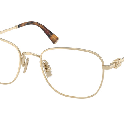 Miu Miu MU50WV Square Eyeglasses  ZVN1O1-Pale Gold 53-140-19 - Color Map Gold