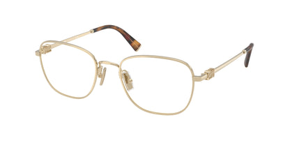 Miu Miu MU50WV Square Eyeglasses  ZVN1O1-Pale Gold 53-140-19 - Color Map Gold