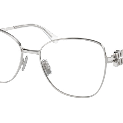 Miu Miu MU50XV Pilot Eyeglasses  1BC1O1-Silver 54-135-17 - Color Map Silver
