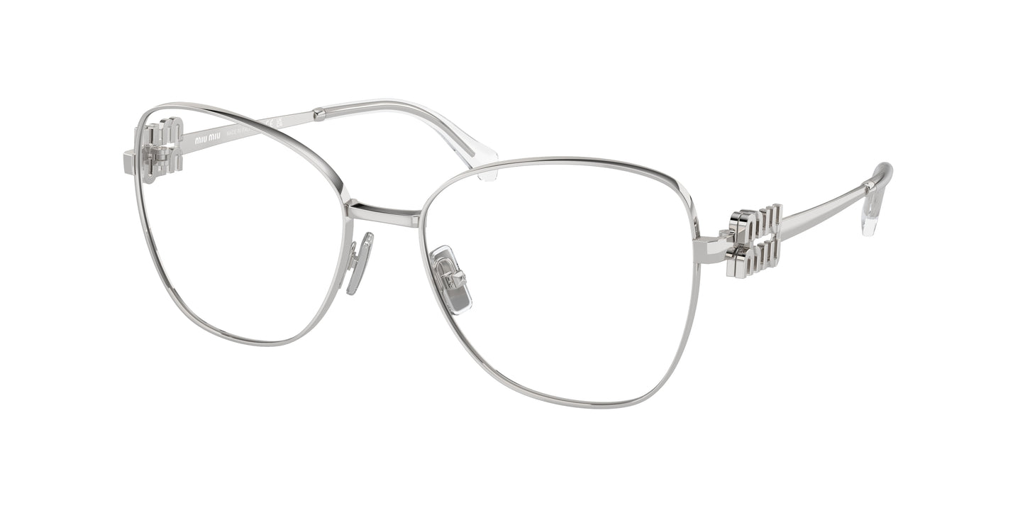 Miu Miu MU50XV Pilot Eyeglasses  1BC1O1-Silver 54-135-17 - Color Map Silver