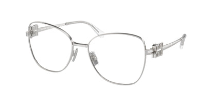 Miu Miu MU50XV Pilot Eyeglasses  1BC1O1-Silver 54-135-17 - Color Map Silver