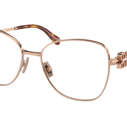 Miu Miu MU50XV Pilot Eyeglasses  ZVF1O1-Rose Gold 56-135-17 - Color Map Gold