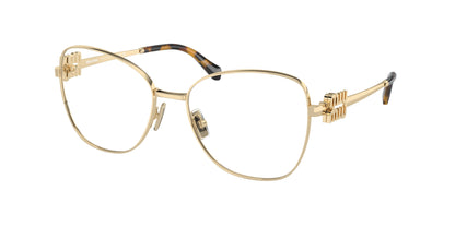 Miu Miu MU50XV Pilot Eyeglasses  ZVN1O1-Pale Gold 56-135-17 - Color Map Gold