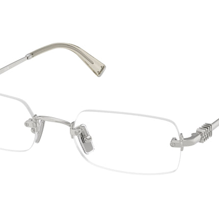 Miu Miu MU50YV Rectangle Eyeglasses  1BC1O1-Silver 52-140-20 - Color Map Silver