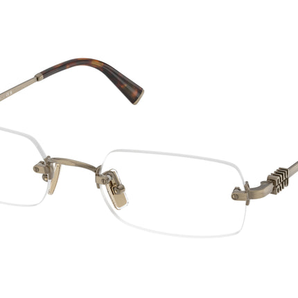 Miu Miu MU50YV Rectangle Eyeglasses  26C1O1-Old Gold 52-140-20 - Color Map Gold