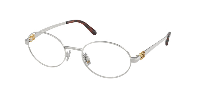 Miu Miu MU50ZV Oval Eyeglasses  1BC1O1-Silver 52-140-20 - Color Map Silver