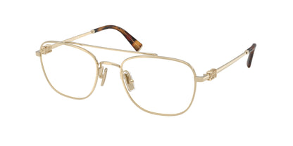 Miu Miu MU51WV Square Eyeglasses  ZVN1O1-Pale Gold 53-140-19 - Color Map Gold