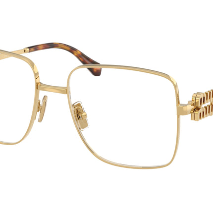 Miu Miu MU51XV Square Eyeglasses  5AK1O1-Gold 54-135-17 - Color Map Gold