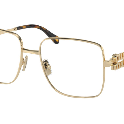 Miu Miu MU51XV Square Eyeglasses  ZVN1O1-Pale Gold 54-135-17 - Color Map Gold