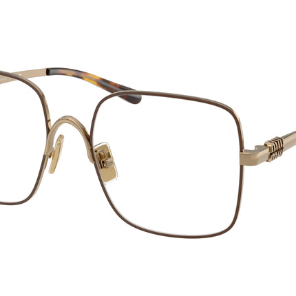 Miu Miu MU51YV Square Eyeglasses  24H1O1-Chocolate 53-140-17 - Color Map Brown