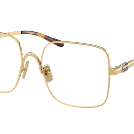 Miu Miu MU51YV Square Eyeglasses  5AK1O1-Gold 53-140-17 - Color Map Gold