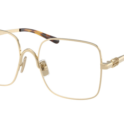 Miu Miu MU51YV Square Eyeglasses  ZVN1O1-Pale Gold 53-140-17 - Color Map Gold