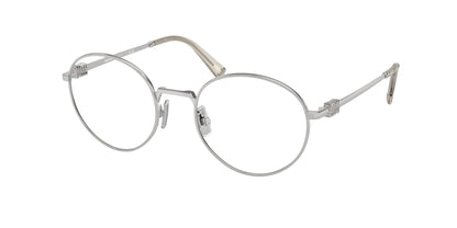 Miu Miu MU52XV Round Eyeglasses  1BC1O1-Silver 52-140-20 - Color Map Silver