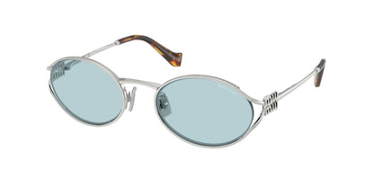 Miu Miu MU52YS Oval Sunglasses  1BC20R-Silver 54-125-21 - Color Map Silver