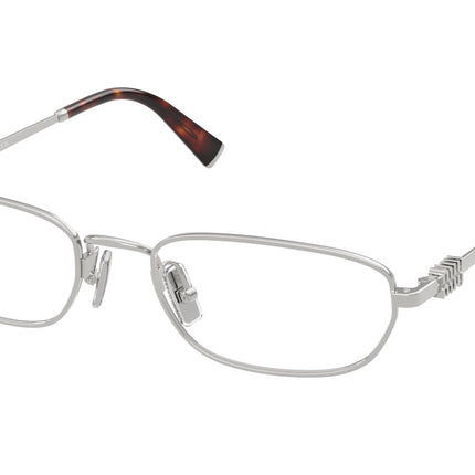 Miu Miu MU52ZV Irregular Eyeglasses  1BC1O1-Silver 53-140-19 - Color Map Silver