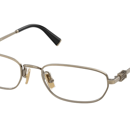 Miu Miu MU52ZV Irregular Eyeglasses  26C1O1-Old Gold 53-140-19 - Color Map Gold