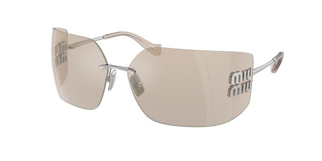 Miu Miu MU54YS Irregular Sunglasses  1BC10F-Silver 80-110-14 - Color Map Silver