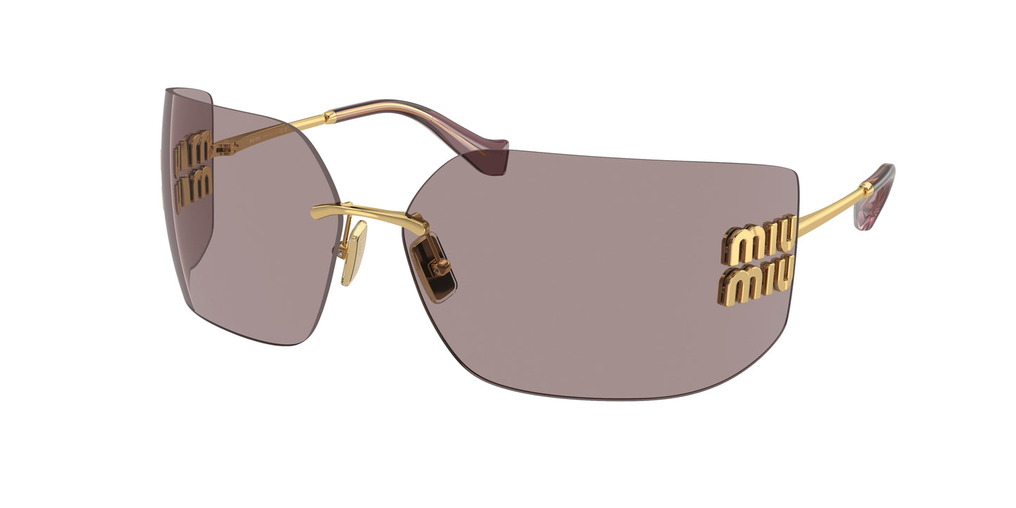 Miu Miu MU54YS Irregular Sunglasses  5AK06I-Gold 80-110-14 - Color Map Gold