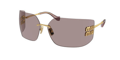 Miu Miu MU54YS Irregular Sunglasses  5AK06I-Gold 80-110-14 - Color Map Gold