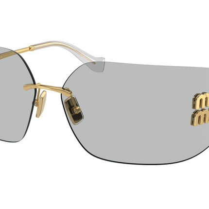 Miu Miu MU54YS Irregular Sunglasses  5AK30B-Gold 80-110-14 - Color Map Gold