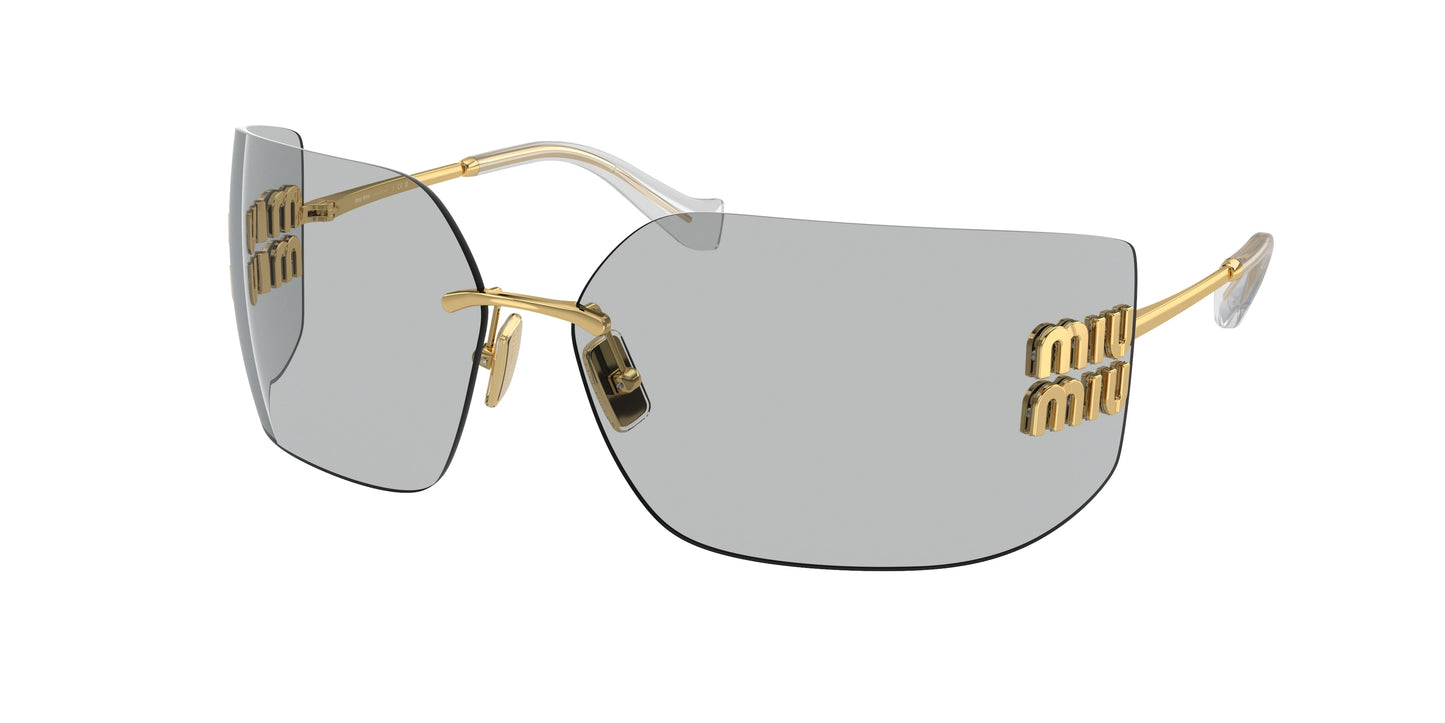 Miu Miu MU54YS Irregular Sunglasses  5AK30B-Gold 80-110-14 - Color Map Gold