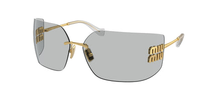 Miu Miu MU54YS Irregular Sunglasses  5AK30B-Gold 80-110-14 - Color Map Gold