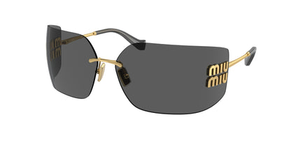Miu Miu MU54YS Irregular Sunglasses  5AK5S0-Gold 80-110-14 - Color Map Gold