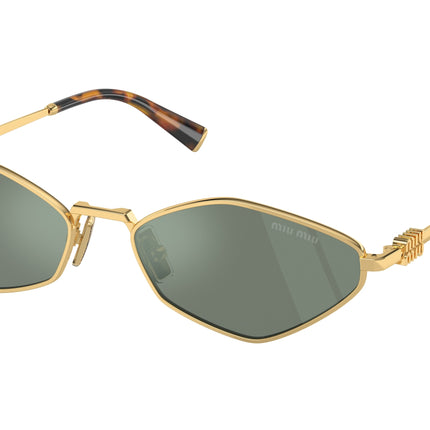 Miu Miu MU56ZS Irregular Sunglasses  5AK04M-Gold 56-140-17 - Color Map Gold