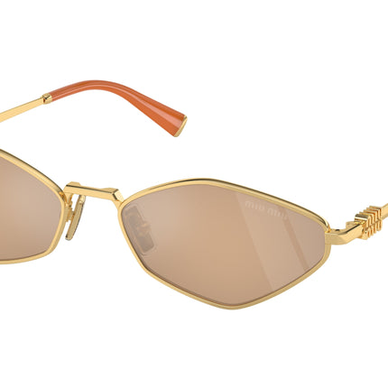 Miu Miu MU56ZS Irregular Sunglasses  5AK40D-Gold 56-140-17 - Color Map Gold