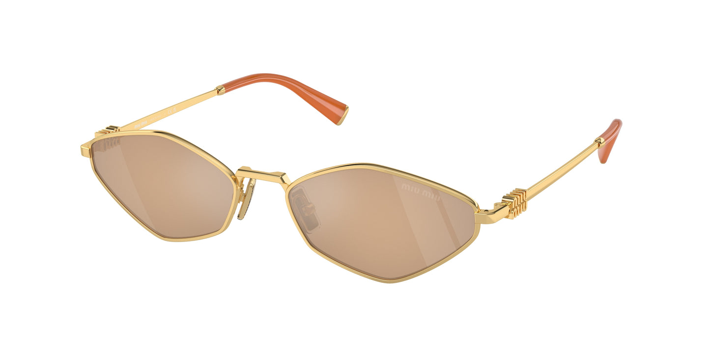 Miu Miu MU56ZS Irregular Sunglasses  5AK40D-Gold 56-140-17 - Color Map Gold