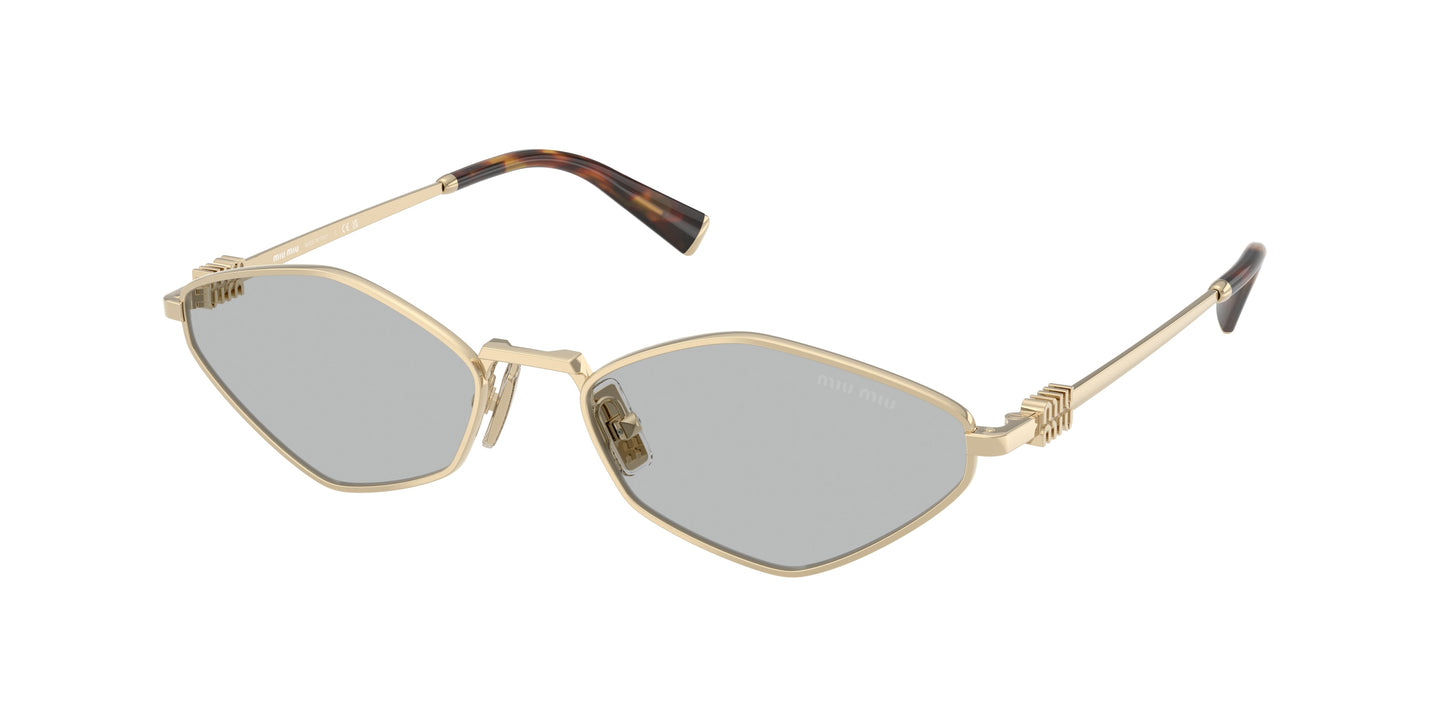 Miu Miu MU56ZS Irregular Sunglasses  ZVN50K-Pale Gold 56-140-17 - Color Map Gold