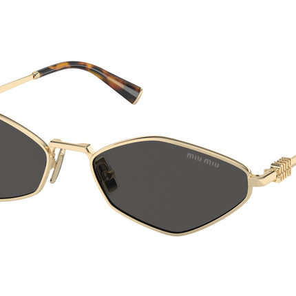 Miu Miu MU56ZS Irregular Sunglasses  ZVN5S0-Pale Gold 56-140-17 - Color Map Gold