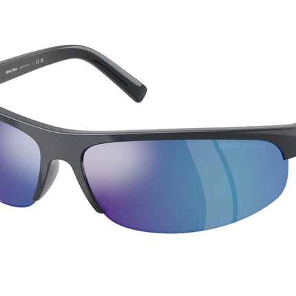 Miu Miu MUA02S Oval Sunglasses  19Y10K-Avio Metal 70-120-14 - Color Map Grey