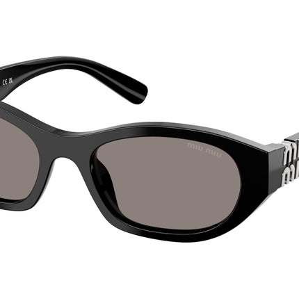 Miu Miu MUA03S Irregular Sunglasses  16K80Q-Black 53-140-19 - Color Map Black