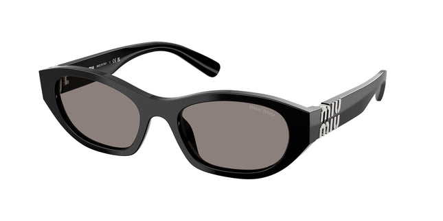 Miu Miu MUA03S Irregular Sunglasses  16K80Q-Black 53-140-19 - Color Map Black