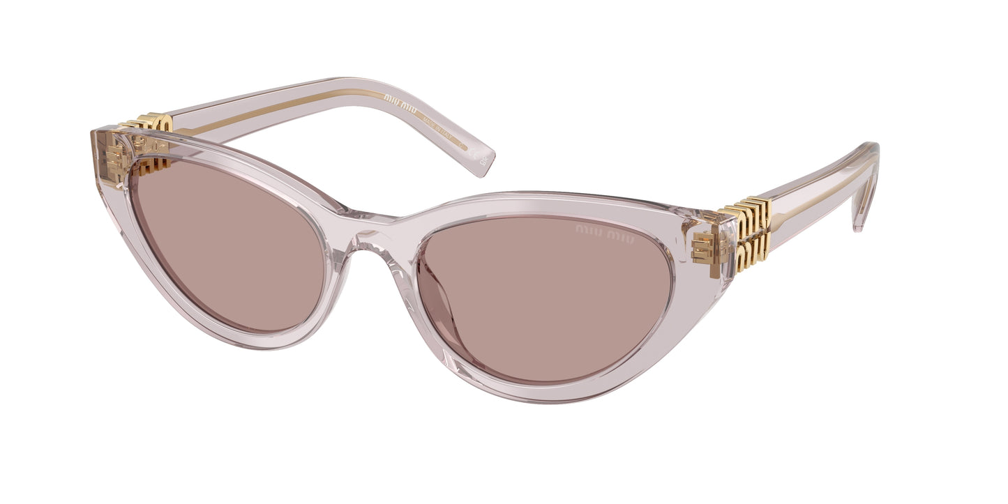 Miu Miu MUA04S Butterfly Sunglasses  12W20I-Mauve Transparent 54-140-20 - Color Map Violet
