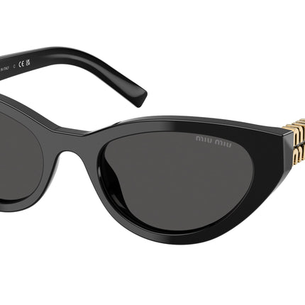 Miu Miu MUA04S Butterfly Sunglasses  16K08Z-Black 54-140-20 - Color Map Black