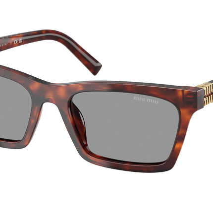 Miu Miu MUA05SF Rectangle Sunglasses  21C40O-Havana Mahogany 55-140-19 - Color Map Tortoise