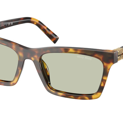 Miu Miu MUA05S Rectangle Sunglasses  14L50O-Honey Havana 55-140-19 - Color Map Tortoise