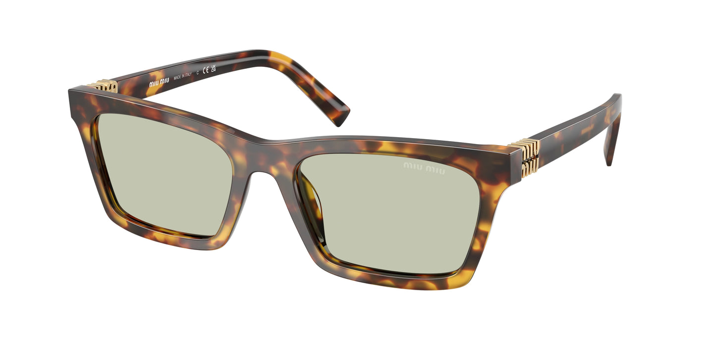 Miu Miu MUA05S Rectangle Sunglasses  14L50O-Honey Havana 55-140-19 - Color Map Tortoise