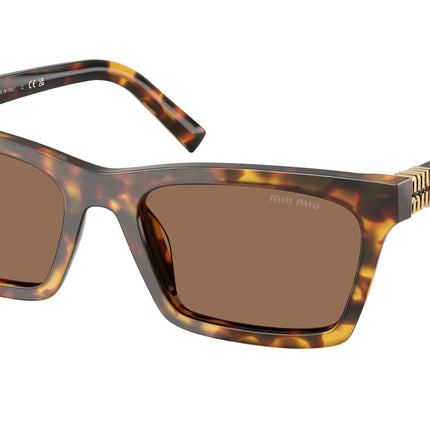 Miu Miu MUA05S Rectangle Sunglasses  14L60M-Honey Havana 55-140-19 - Color Map Tortoise