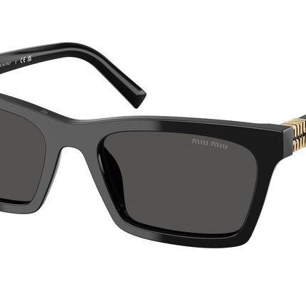 Miu Miu MUA05S Rectangle Sunglasses  16K08Z-Black 55-140-19 - Color Map Black