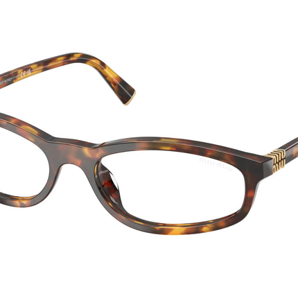 Miu Miu MUA06SF Irregular Sunglasses  14L08N-Honey Havana 55-140-17 - Color Map Tortoise