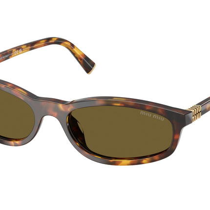 Miu Miu MUA06SF Irregular Sunglasses  14L09Z-Honey Havana 55-140-17 - Color Map Tortoise