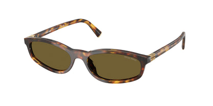 Miu Miu MUA06SF Irregular Sunglasses  14L09Z-Honey Havana 55-140-17 - Color Map Tortoise