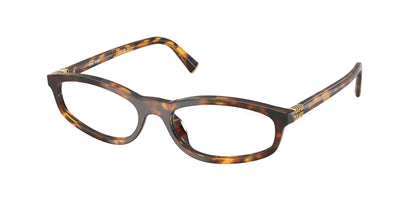 Miu Miu MUA06S Irregular Sunglasses  14L08N-Honey Havana 55-140-17 - Color Map Tortoise